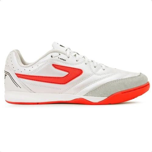 Chuteira Indoor Masculina Topper Maestro Branca E Coral
