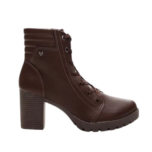 Bota Feminina Salto Bloco Coturno Mississipi Marrom