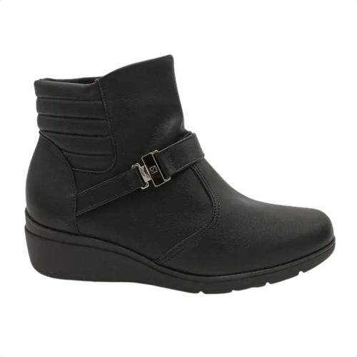 Bota Feminina Anabela Cano Baixo Piccadilly Preta