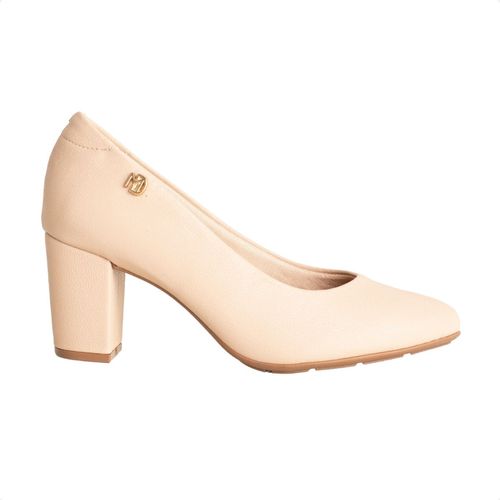 Sapato Feminino Salto Alto Grosso Modare Bege