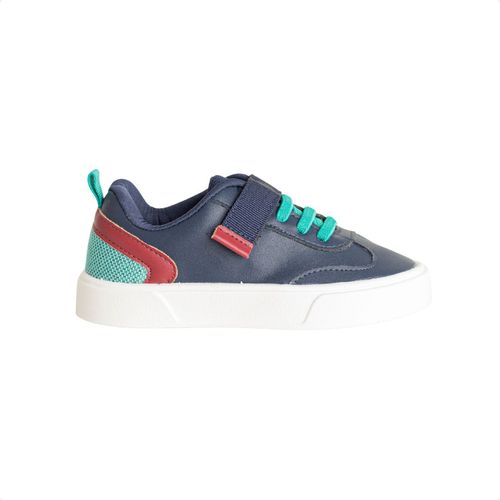 Tênis Jump Kids Baby Azul Com Detalhes Verde