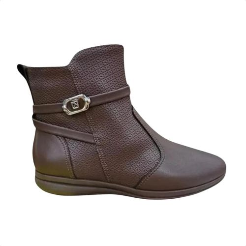 Bota Feminina Cano Baixo Piccadilly Maxi Marrom