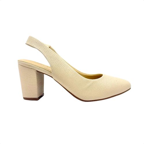 Sapato Feminino Slingback Modare Creme