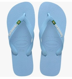 Chinelo Adulto Masculino Dedo Havaianas Brasil Logo Azul