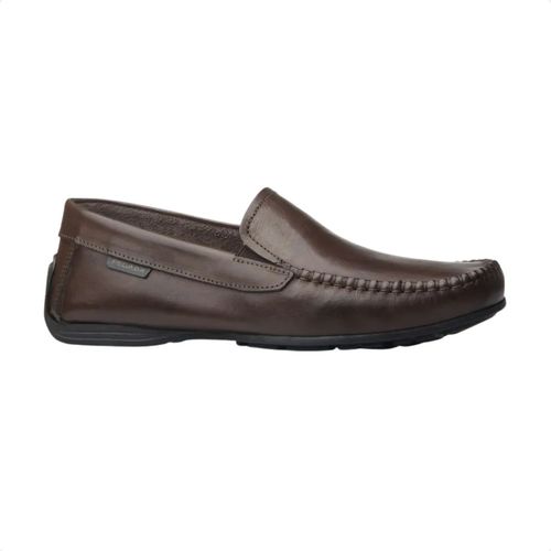 Mocassim Masculino Em Couro Pegada Marrom