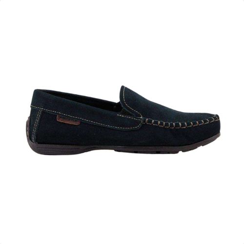 Mocassim Masculino Em Couro Pegada Marinho