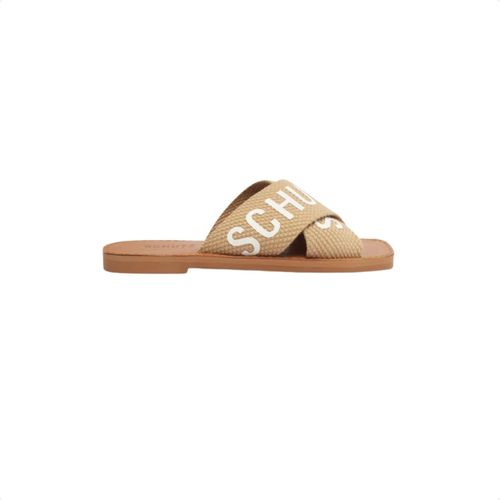 Sandália Rasteira De X Schutz Logo Areia Schutz