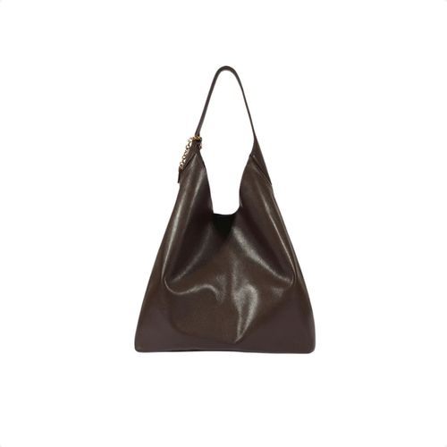 Bolsa Hobo Iga Grande Couro Marrom Schutz