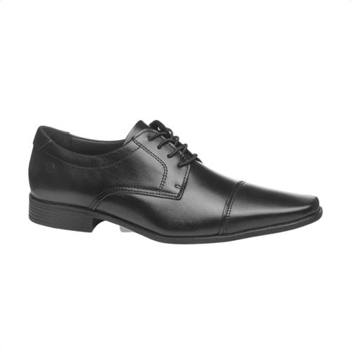 Sapato Masculino Social Pegada Em Couro Preto