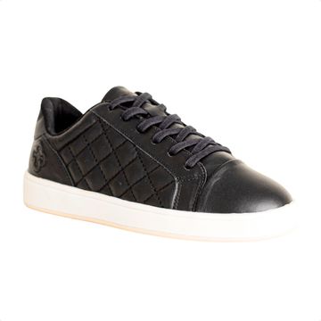 Tênis Feminino Couro Matelassê Amarração Capodarte