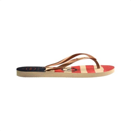 Chinelo Feminino Dedo Havaianas Slim Nautical Fc Bege