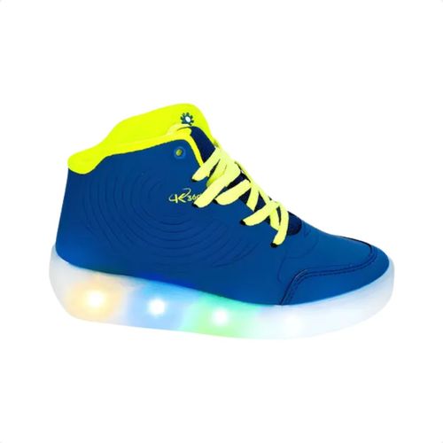 Tênis Infantil Casual Kidy Azul E Amarelo
