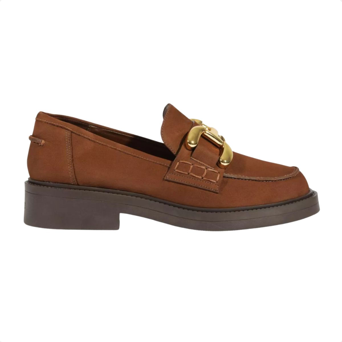 Sapato Feminino Mocassim Loafer Schutz Marrom