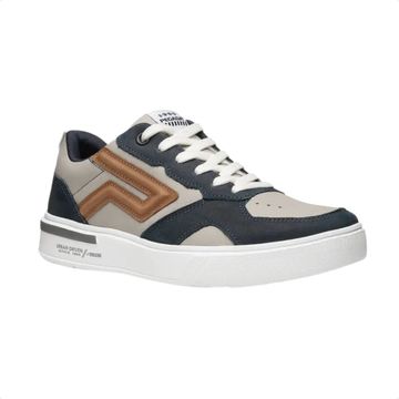 Sapatênis Masculino Pegada Flow Cinza E Azul