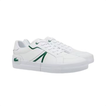 Sapatênis Masculino Lacoste L004 Branco E Verde