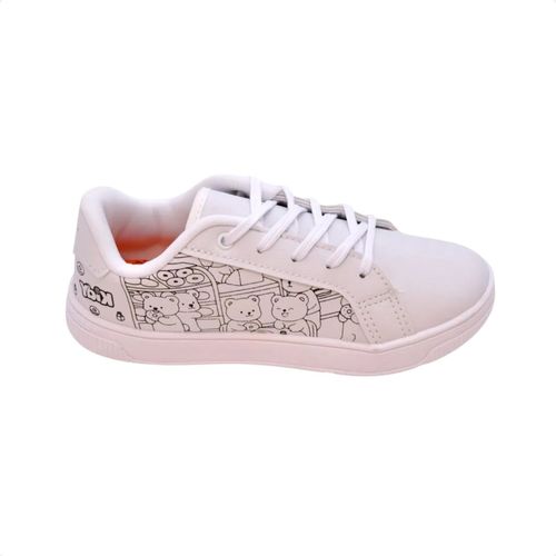 Kit Tênis Casual Infantil Livro Kidy Goods Branco