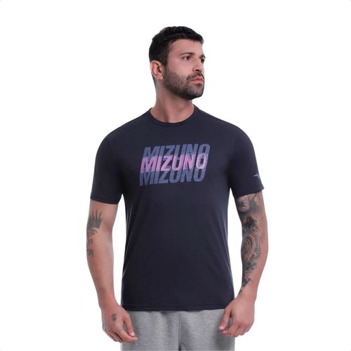 Camiseta Masculina Mizuno Stamp 2 Azul