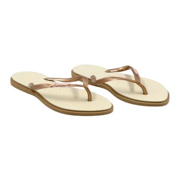 Chinelo Feminino Dedo Havaianas Slim Point Bege