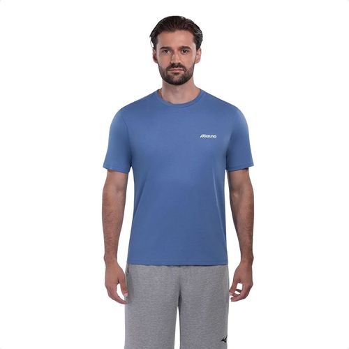 Camiseta Masculina Mizuno Basic Logo Azul