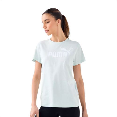 Camiseta Feminina Puma Essential Numero 1 Logo Azul
