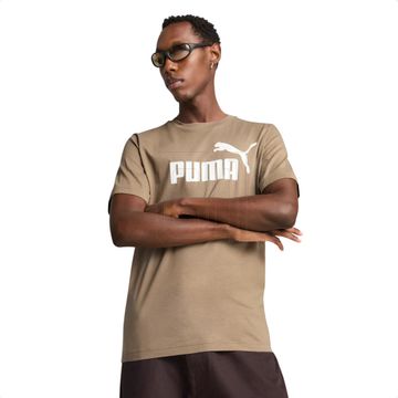 Camiseta Masculina Puma Essentials Logo Marrom Claro
