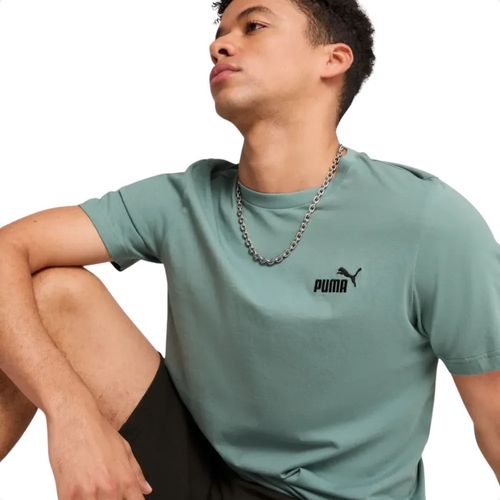 Camiseta Masculina Puma Essentials Small Logo Verde