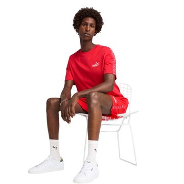 Camiseta Masculina Puma Essentials Tape Vermelha