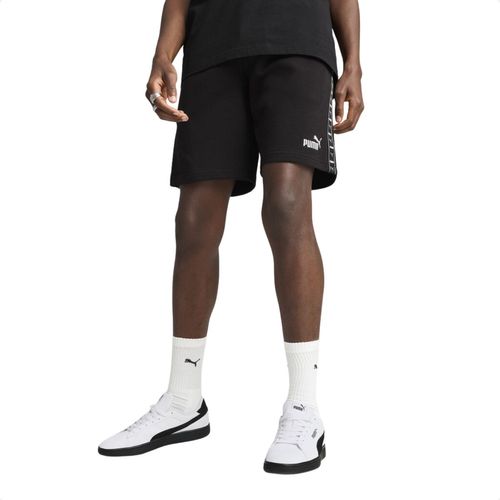 Short Masculino Longo Puma Essential Tape 9 Preto