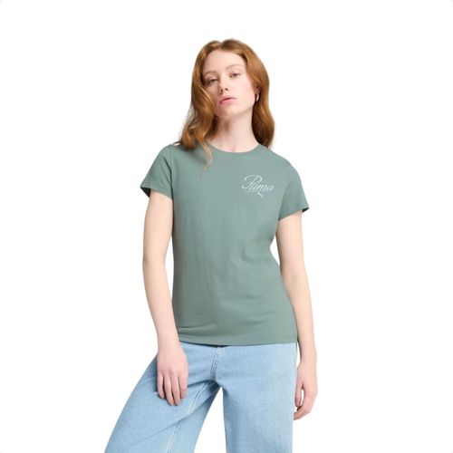 Camiseta Feminina Puma Ess Script Verde