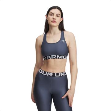 Top Feminino Bojo Under Armour Heatgear Branded Chumbo