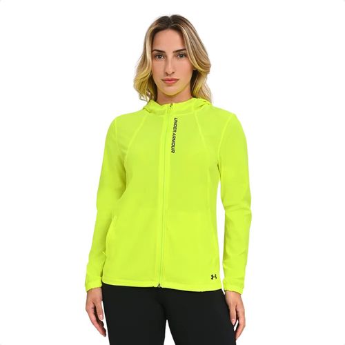 Jaqueta Feminina Corta Vento Under Armour Outrun The Storm Verde