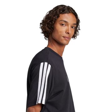 Camiseta Masculina Essentials Três Listras Adidas Preta