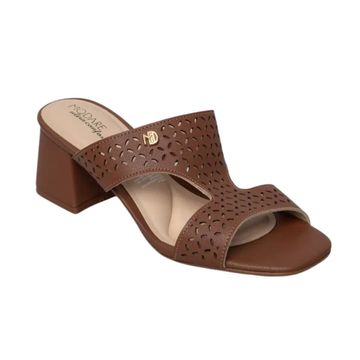 Tamanco Feminino Salto Médio Grosso Modare Marrom