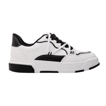 Tênis Moda Feminino Vizzano Branco E Preto