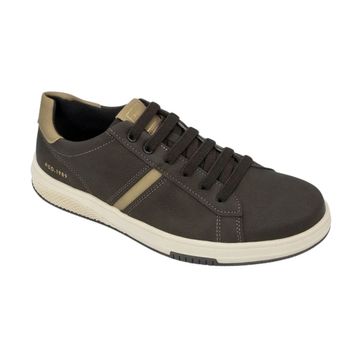 Sapatênis Masculino Em Microfibra Pegada Marrom