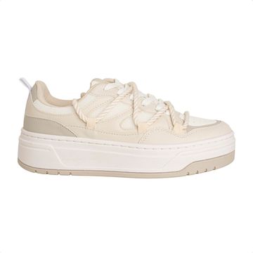 Tênis Feminino Casual Dm Urban Corda Off White