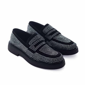 Sapato Feminino Mocassim Dayane Magalhães Cristal Preto