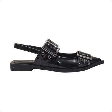 Sapato Slingback Fivelas Elo Dayane Magalhães Preto