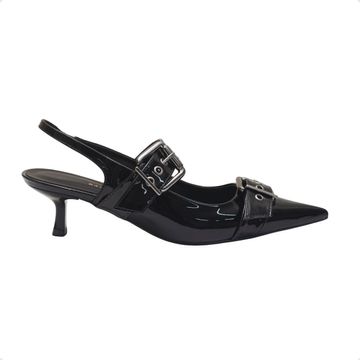 Sapato Slingback Salto Fino Elo Dayane Magalhães Preto