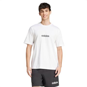 Camiseta Masculina Adidas Logo Linear Single Jersey Branca
